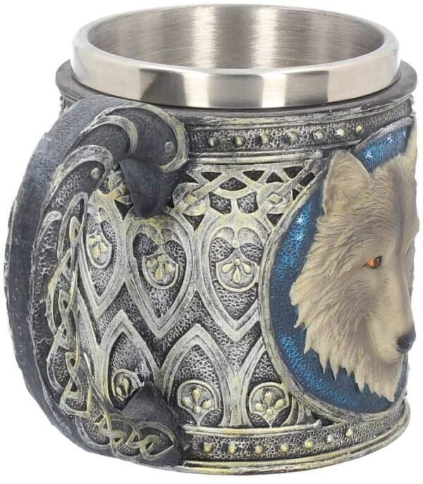 Animal Collection~ Lone Wolf Tankard Mug 15.4cm Silver