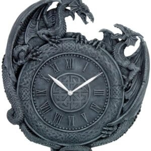 Nemesis Now Dragon Duel Clock 34cm Black