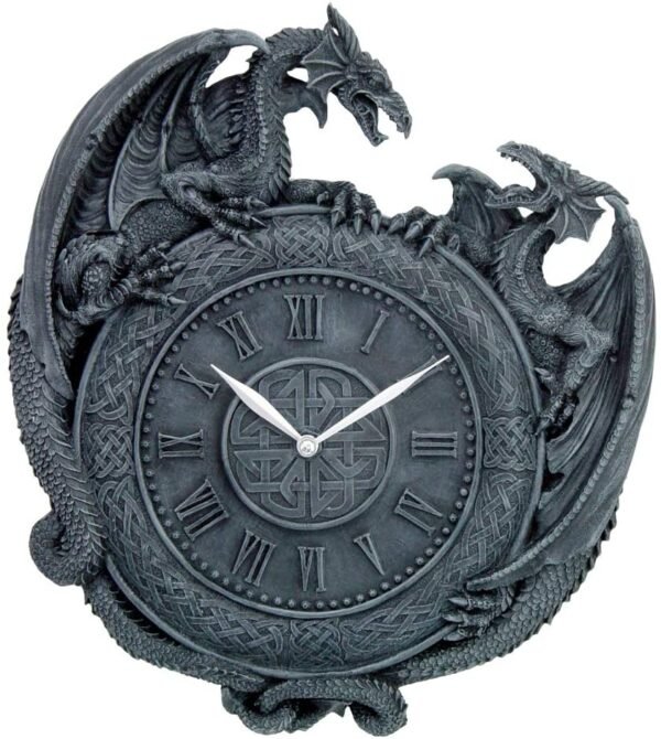 Nemesis Now Dragon Duel Clock 34cm Black