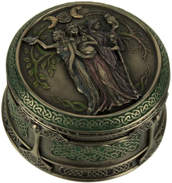 Magic  Collection~Celtic Triple Goddess Maiden Mother Crone Trinket Box