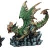 Fantasy Collection~ Rock Protectors Set of Three Dragon Figurines 8.5cm Multi-Coloured, Resin