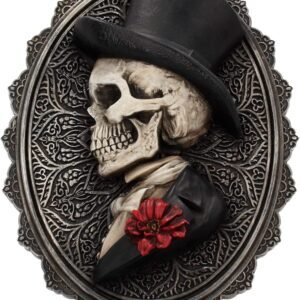 Dark Collection~Handsome Wall Plaque 24cm Grey, Polyresin, 22cm