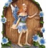Home Decor~Spirit of Equinox Colourful Miniature Fairy Door Sparkly Glitter Home and Garden Figurine Ornament (Violet)