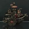 Magic  Collection~Hand Painted Steampunk Style Airship Gondola Statue