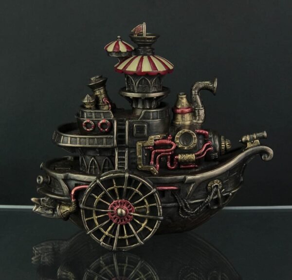 Magic  Collection~Hand Painted Steampunk Style Airship Gondola Statue