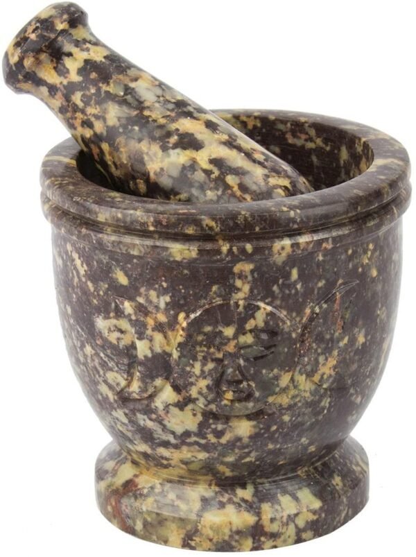 Witchcraft~Magickal Finds LMS22 Triple Moon Soapstone Mortar & Pestle