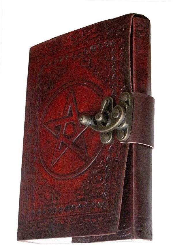 Witchcraft~Skyland LEATHER JOURNAL Writing Notebook - Antique Handmade Leather Bound Daily Notepad For Men & Women Unlined Paper 8 x 6 Inches, Best Gift for Art Sketchbook, Travel Diary & Notebooks to Write in