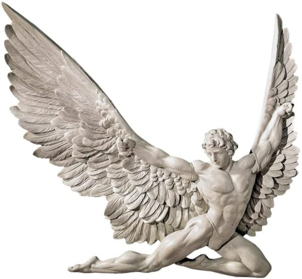 Magic  Collection~Design Toscano NG33636 Icarus Winged Man Wall Sculpture, 11 Inch, Polyresin, Ancient Ivory