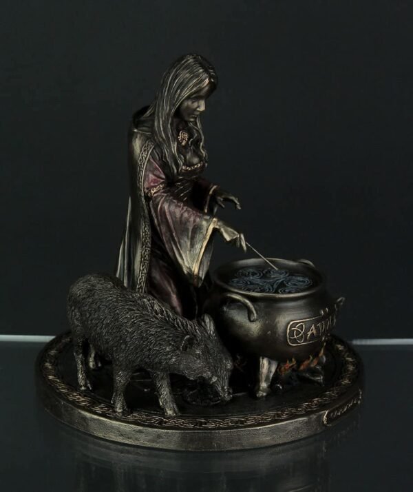 Magic  Collection~Veronese Ceridwen - Celtic Goddess of Knowledge with Cauldron Statue