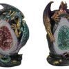 Nemesis Now Geode Keepers Set of Four Figurine 12cm Gold, Resin
