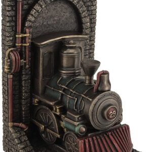 Magic  Collection~Steampunk Steam Locomotive Bronze Finished Single Bookend