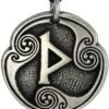 Soloman Pentant~Pewter Thurisaz Thurs Rune of Thor Pendant Necklace