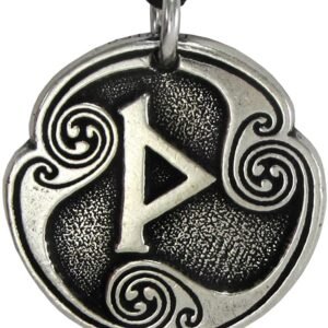 Soloman Pentant~Pewter Thurisaz Thurs Rune of Thor Pendant Necklace