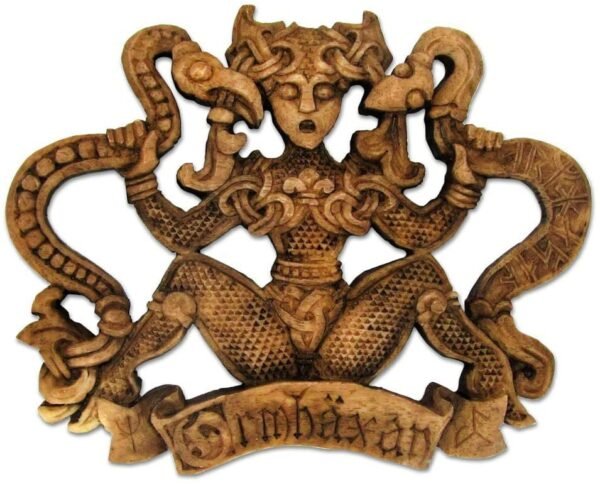 Magicun Altar~Dryad Design Ormhaxan Celtic Snake Witch Plaque