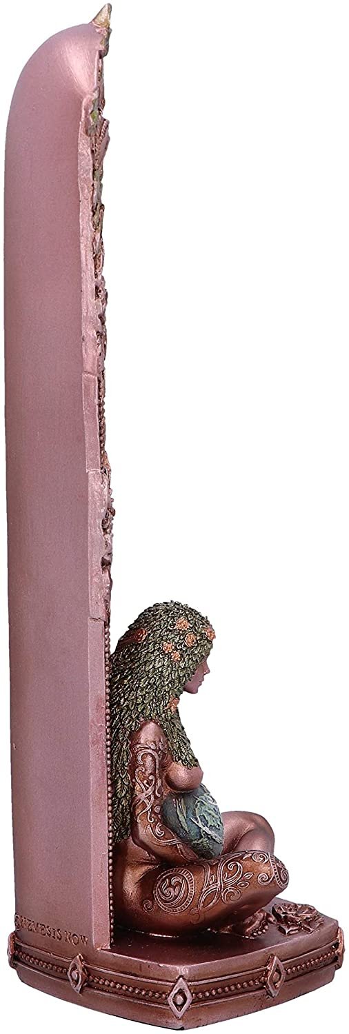 Magicun N.Giftware~Ethereal Mother Earth Gaia Art Statue Incense Burner, 24cm, Green