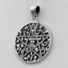 Sterling Silver Pagan God Cernunnos Pentacle Pentagram Pendant