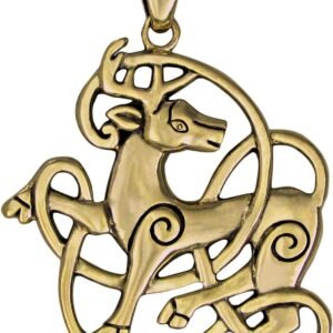 Bronze Celtic Stag Pendant