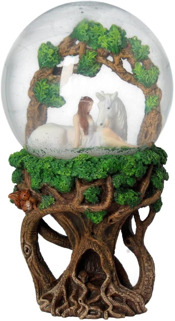 Artist Collections~ Pure Heart Anne Stokes Snowglobe 21cm Green, Resin, 18cm
