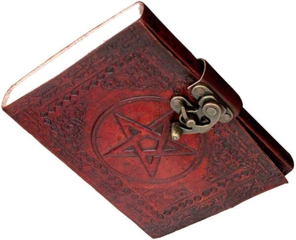 Witchcraft~Skyland LEATHER JOURNAL Writing Notebook - Antique Handmade Leather Bound Daily Notepad For Men & Women Unlined Paper 8 x 6 Inches, Best Gift for Art Sketchbook, Travel Diary & Notebooks to Write in