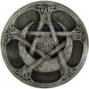 Magicun Altar~Pewter Moon Pentacle Altar Tile Paten
