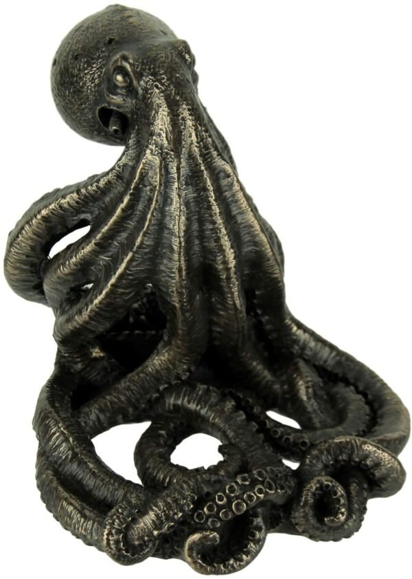 Magic  Collection~Antique Bronze Finish Octopus Cell Phone Holder Kraken Statue