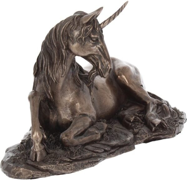 Nemesis Now Recumbent Unicorn 23.5cm Figurine, Resin, Bronze