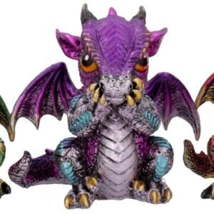 Fantasy Collection~ U4150M8 Three Wiselings Figurine 8.5cm Gold, Resin, One Size