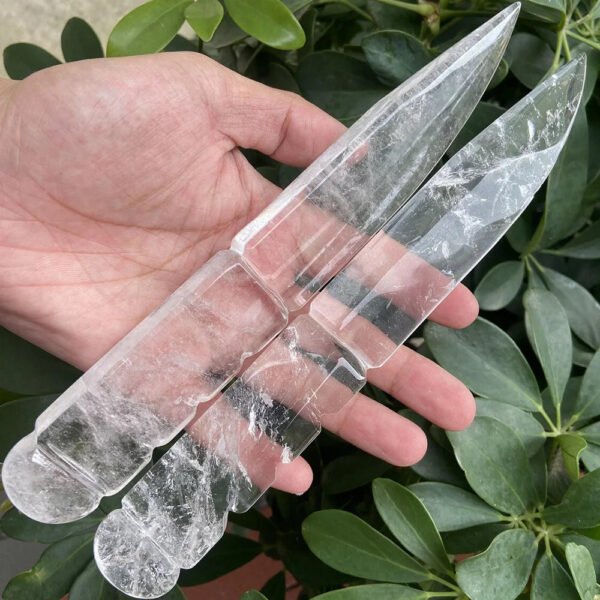 Mineraali Natural Crystal Dagger Healing Protection Stone Reiki Yooperlite Aventurine Obsidian Quartz Knife Shape Gems