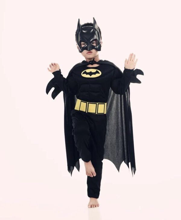 Children Boys Bat Man Costume Batboy Fancy Dress Tutu Super Kids Hero Cosplay Halloween Costume Outfits Comic Masquerade Evening