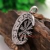 New Magicun Viking~Aegishjalmur Ancient Ways Moon Compass Viking  Pendant  Charm With Best Friend Pendants