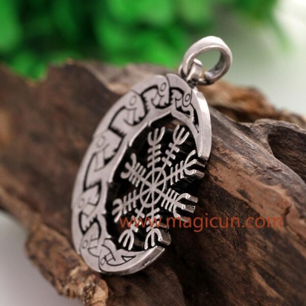New Magicun Viking~Aegishjalmur Ancient Ways Moon Compass Viking  Pendant  Charm With Best Friend Pendants