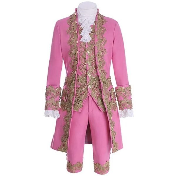 Deluxe Victorian King Prince Costume For Adult Men Top Vest Jacket Coat Blazer Suit Stage Theater Cosplay Outfit Pants Jabot Tie