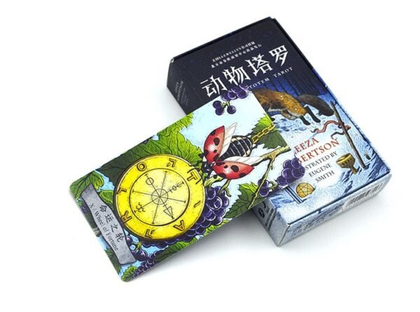 78 PCS Paper Animal Totem Tarot deck Board Game Cards Gaming Divination DIY Tarot Board Game  English&Chinese Edition