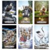 78 PCS Paper Animal Totem Tarot deck Board Game Cards Gaming Divination DIY Tarot Board Game  English&Chinese Edition
