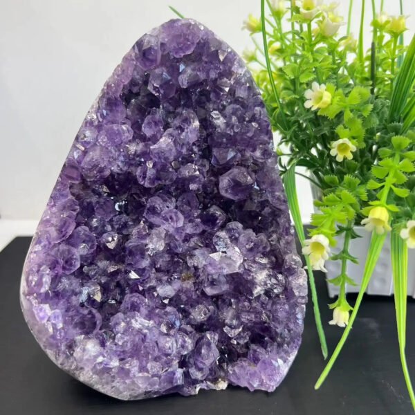 Natural Raw Amethyst Geode Purple Crystal Quartz Cluster Dream Energy Healing