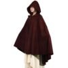 Hood Cloak Cosplay Medieval Long Cape Halloween Party Women Men Adult Long Mage Witchcraft Wicca Robe Conceal Gown Reenactment