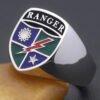 US Army Rangers Regiment 75th Military Jewelry Solid Sterling Silver Ring