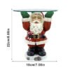 Resin Santa Claus Statues Holding Snack Tray Christmas Figurine with Treats Holder Cake Dessert Stand Fruit Plate for Xmas Party