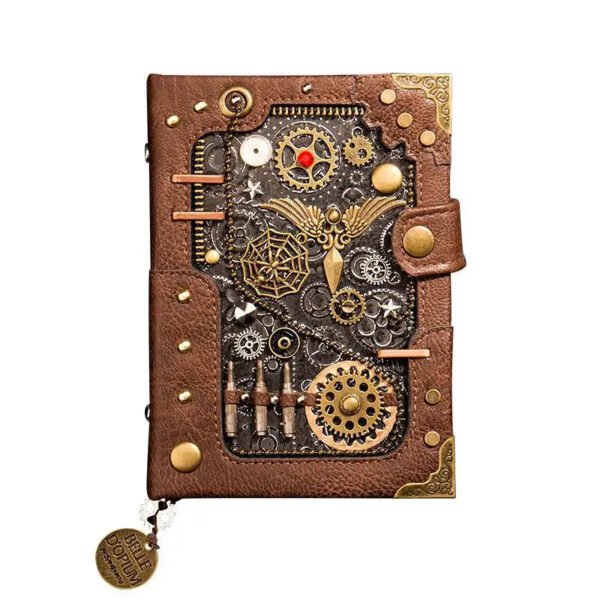 New European Retro Notebook Personality Creative Notebook Steampunk Hand Book Loose-leaf Retro Hand Book Notepad Leather Diary