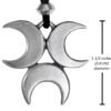 Crescent Triple Moon Necklace Goddess Pendant Lunar Pagan Wiccan Jewelry