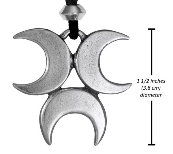 Crescent Triple Moon Necklace Goddess Pendant Lunar Pagan Wiccan Jewelry