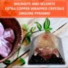 Crystal Orgone Pyramid – Orgonite Energy Generator with Copper-Wrapped Quartz and Shungite Crystals for Positive Energy
