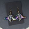 7type Psychedelic Multicolor Cicada Snake Butterfly Spider Insect Animal Earrings Cute Earrings Magic Jewelry for Women