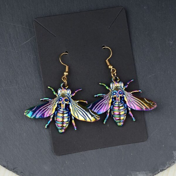 7type Psychedelic Multicolor Cicada Snake Butterfly Spider Insect Animal Earrings Cute Earrings Magic Jewelry for Women
