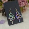 7type Psychedelic Multicolor Cicada Snake Butterfly Spider Insect Animal Earrings Cute Earrings Magic Jewelry for Women