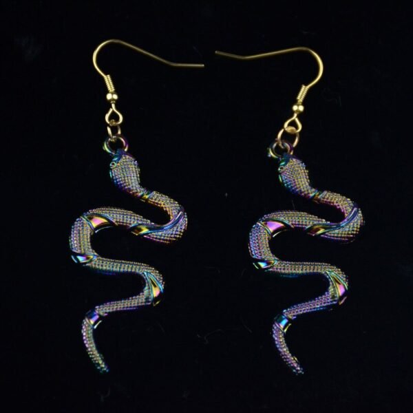 7type Psychedelic Multicolor Cicada Snake Butterfly Spider Insect Animal Earrings Cute Earrings Magic Jewelry for Women