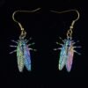 7type Psychedelic Multicolor Cicada Snake Butterfly Spider Insect Animal Earrings Cute Earrings Magic Jewelry for Women