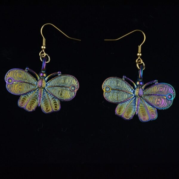 7type Psychedelic Multicolor Cicada Snake Butterfly Spider Insect Animal Earrings Cute Earrings Magic Jewelry for Women