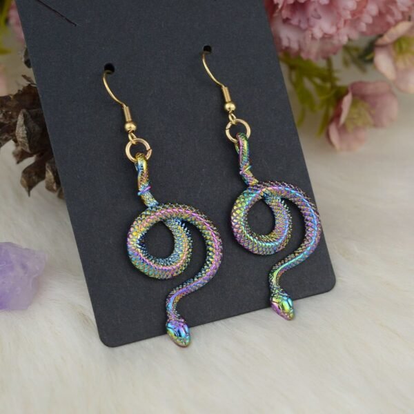 7type Psychedelic Multicolor Cicada Snake Butterfly Spider Insect Animal Earrings Cute Earrings Magic Jewelry for Women