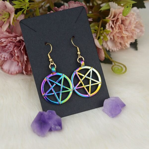 7type Witch Earrings Psychedelic Snake Spider Butterfly Pentagram Animal Drop Earrings Pagan Gothic Wiccan Craft